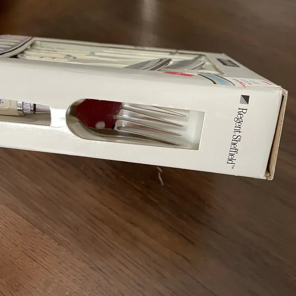 Corning Coordinate First of Spring Flatware Set 20 Piece Vtg Regent Sheffield